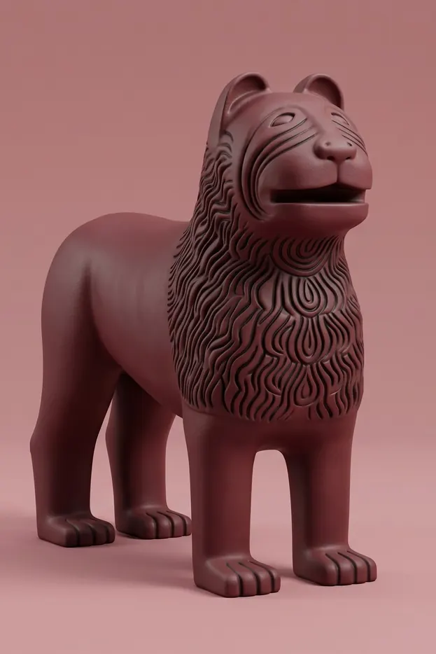 León de la Alhambra en 3D, inspiración de la mascota