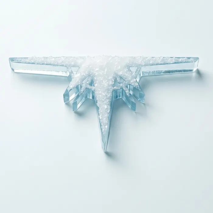 Símbolo en hielo, imagen generada con IA