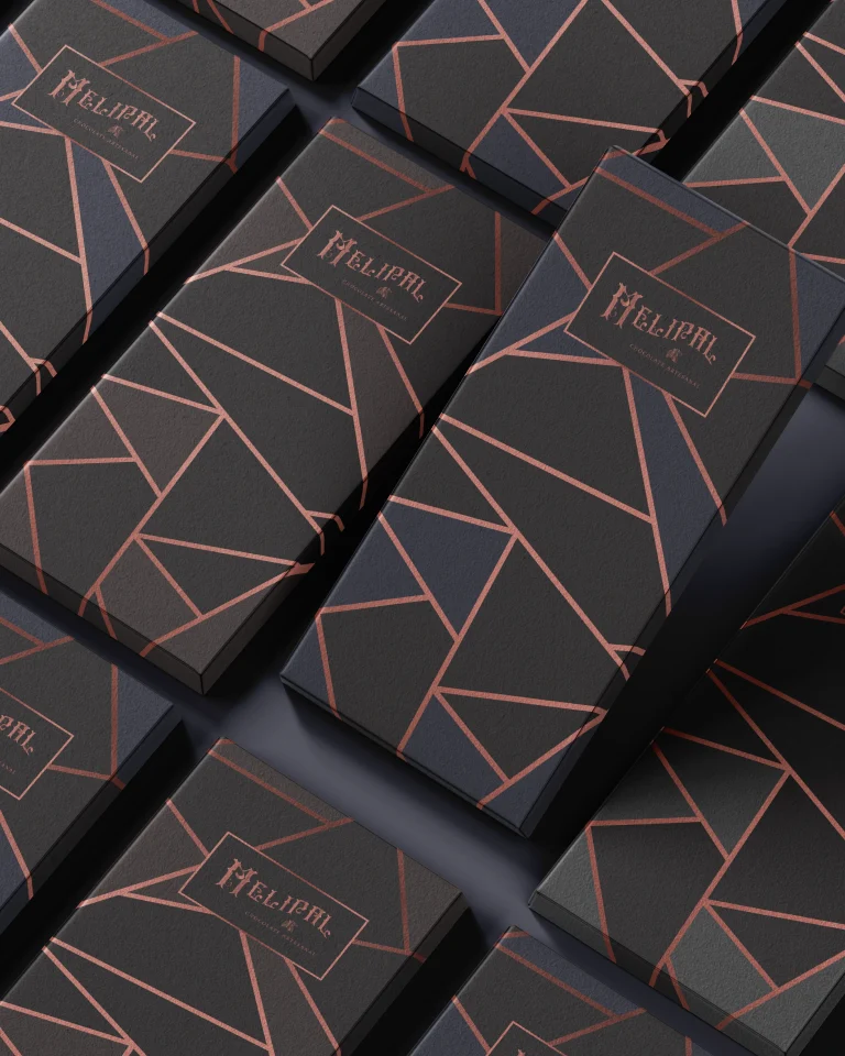 Packaging de chocolate artesanal Melipal
